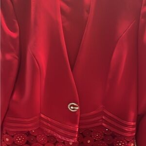 Elegant Red Women's Jacket